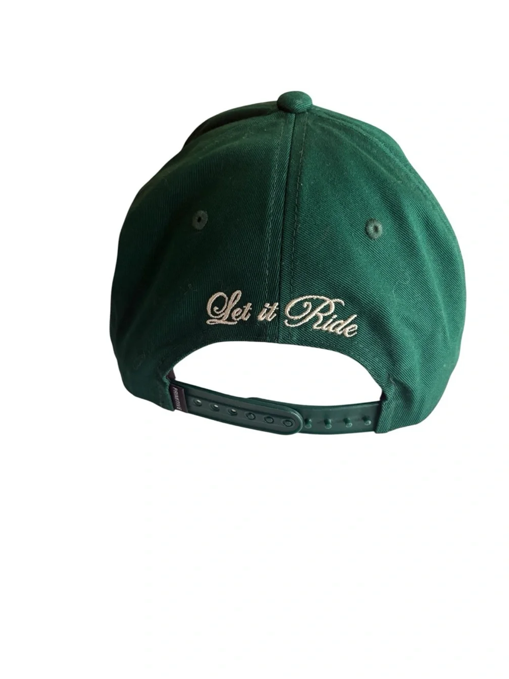 Primitive Green Snapback Cap with Cream Embroidery